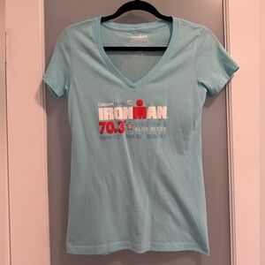 IRONMAN 🏊‍♀️ 🚲 🏃‍♀️Women's Light V-Neck Tee Workout Top Virginia Blue Ridge